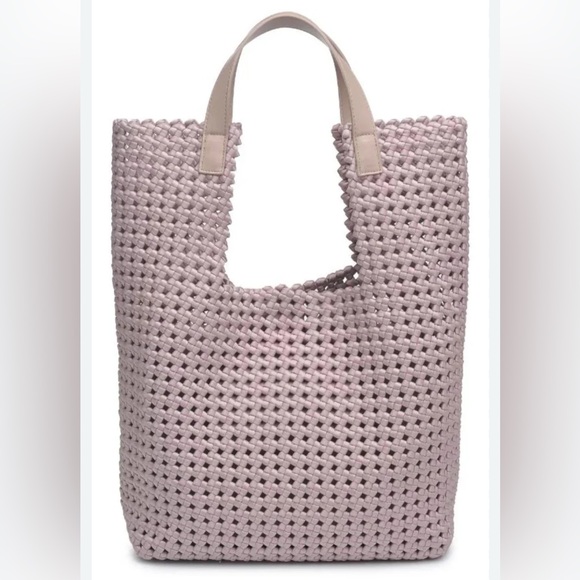 Sol and Solene Zen Woven Tote Bag Nude Brand New - Picture 1 of 9